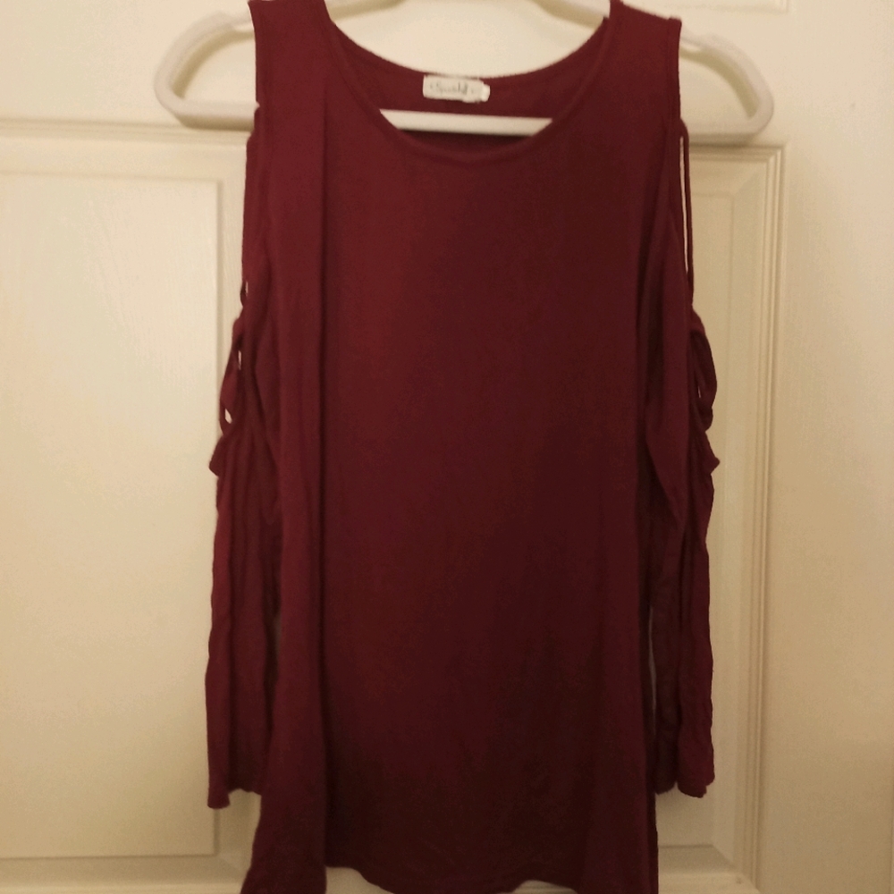Maroon Long-sleeve Shirt
